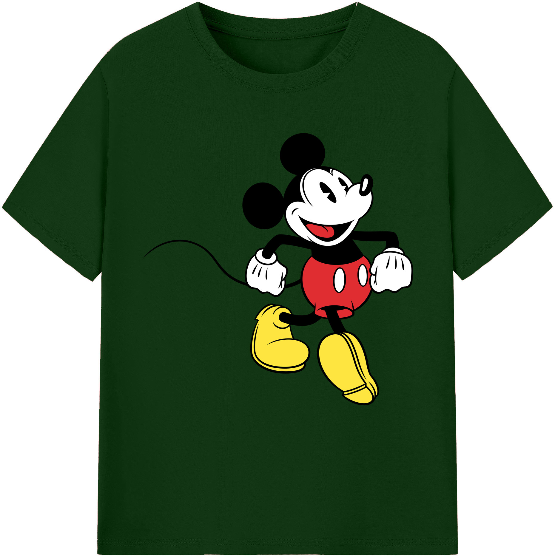 （画像用） ミッキーマウス Mickey Mouse 綿100％半袖Tシャツ（フロントプリント）